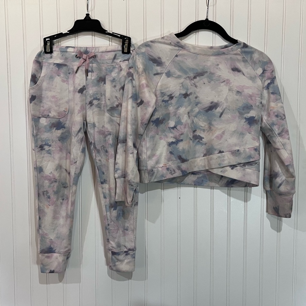 Girls’ Tye-Dye Lounge Set - Top - M, Pants - S